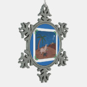 DIE REISE SCHNEEFLOCKEN Zinn-Ornament (Links)