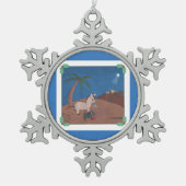 DIE REISE SCHNEEFLOCKEN Zinn-Ornament (Vorderseite)