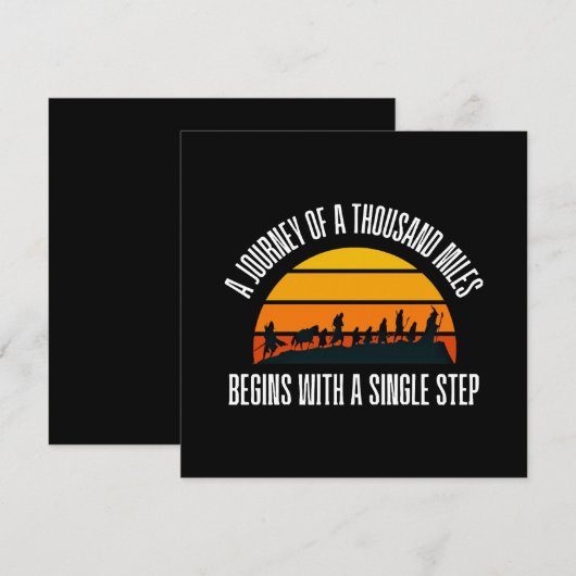 Die Reise tausender Meilen beginnt mit einem Singe (Vorne/Hinten)