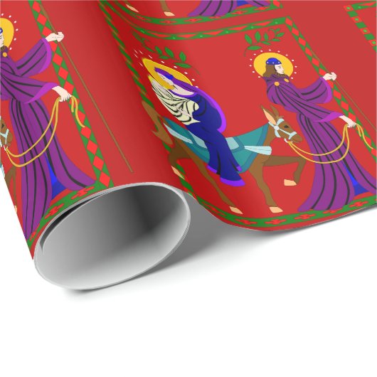 Die Reise von Bethlehem Geschenkpapier (Rolleneckpunkt)