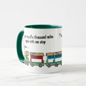 Die Reise von tausend Meilen beginnt mit einem Sch Tasse (Vorderseite Links)