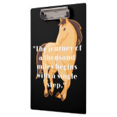 Die Reise zitiert das Foto Benutzerdefiniertes Tex Klemmbrett (Links)