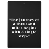 Die Reise zitiert das Foto Benutzerdefiniertes Tex Klemmbrett (Rückseite)