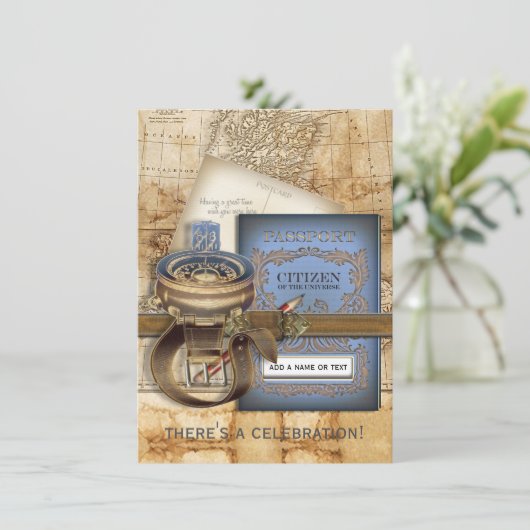 Die Reisend-Medium-Party Einladungen (Stehend Vorderseite)