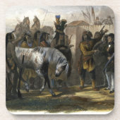 Die Reisenden, die nahe Minatarre amerikanischen Getränkeuntersetzer (Vorderseite)