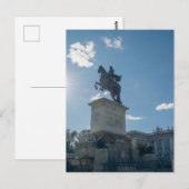 Die Reitstatue von Philip IV Postkarte (Vorne/Hinten)