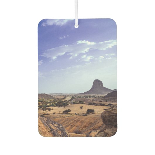 Die reizvolle Schönheit der Wüste unter einem blau Autolufterfrischer (Vorderseite)