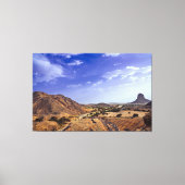 Die reizvolle Schönheit der Wüste unter einem blau Leinwanddruck (Vorderseite)