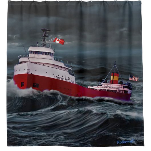 DIE REKHE DES EDMUND FITZGERALD DUSCHVORHANG (Vorderseite)