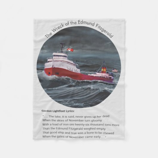 DIE REKHE DES EDMUND FITZGERALD FLEECEDECKE (Vorderseite)