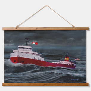 DIE REKHE DES EDMUND FITZGERALD WANDTEPPICH MIT HOLZRAHMEN