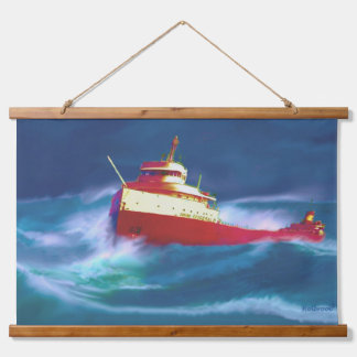 DIE REKHE DES EDMUND FITZGERALD WANDTEPPICH MIT HOLZRAHMEN