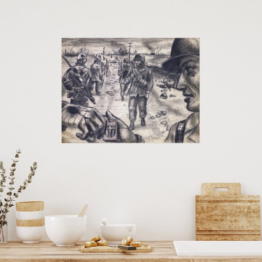 Die Reliefspalte Poster (Küche)