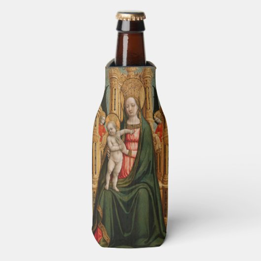 Die religiöse Kunstflasche "Jungfrau und Kind" coo Flaschenkühler (Flaschenvorderseite)