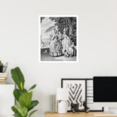 Die Rendezvous in Marly, graviert von Carl Guttenb Poster (Heimbüro)