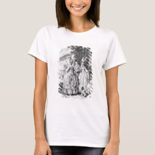Die Rendezvous in Marly, graviert von Carl Guttenb T-Shirt