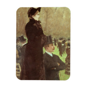 Die Rennen bei Auteuil, Paris (Öl auf Leinwand) Magnet