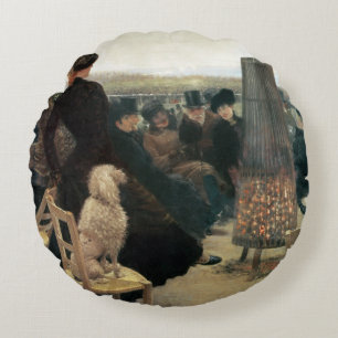 Die Rennen bei Auteuil, Teil eines Triptychons (Ö Rundes Kissen