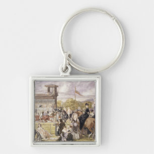 Die Rennen bei Longchamp im Jahre 1874 Schlüsselanhänger
