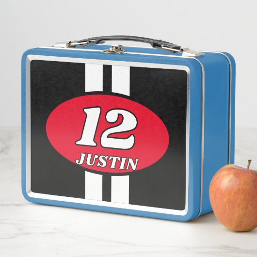 Die Rennnummer für Autos Metall Brotdose (Beispiel)