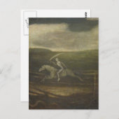 Die Rennstrecke oder der Tod auf einem blassen Pfe Postkarte (Vorne/Hinten)