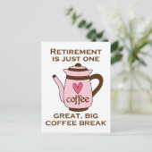 Die Rente ist Postkarte (Stehend Vorderseite)