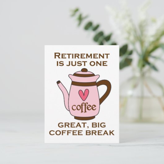 Die Rente ist Postkarte (Stehend Vorderseite)