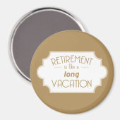 Die Rente ist wie ein langer Urlaub Magnet (Vorderseite/Rückseite)