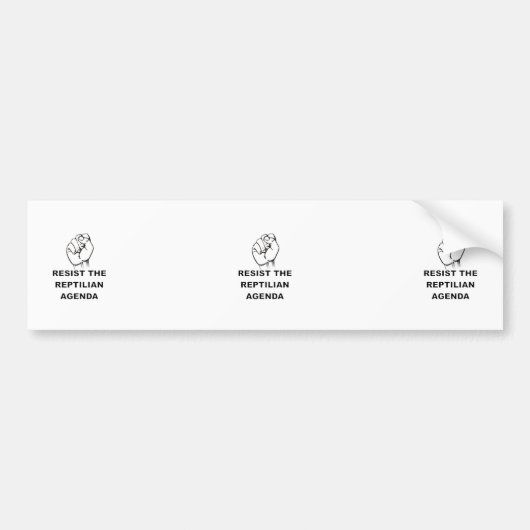 Die Reptilienagenda widerstehen Autoaufkleber (Vorne)