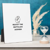 Die Reptilienagenda widerstehen Fotoplatte (Seite)