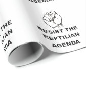 Die Reptilienagenda widerstehen Geschenkpapier (Rolleneckpunkt)