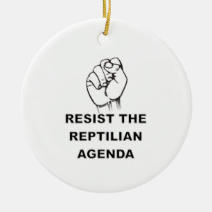 Die Reptilienagenda widerstehen Keramik Ornament