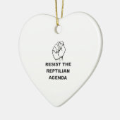 Die Reptilienagenda widerstehen Keramikornament (Links)