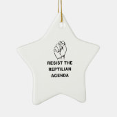 Die Reptilienagenda widerstehen Keramikornament (Rechts)