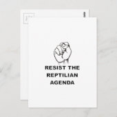 Die Reptilienagenda widerstehen Postkarte (Vorne/Hinten)
