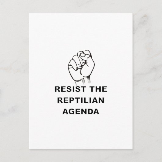 Die Reptilienagenda widerstehen Postkarte (Vorderseite)