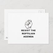 Die Reptilienagenda widerstehen Postkarte (Vorne/Hinten)