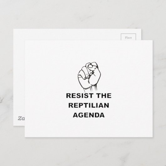 Die Reptilienagenda widerstehen Postkarte (Vorne/Hinten)