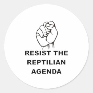 Die Reptilienagenda widerstehen Runder Aufkleber