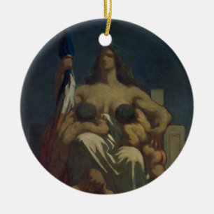 Die Republik, 1848 (Öl auf Leinwand) Keramikornament