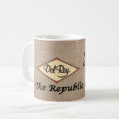 Die Republik Playa auf Toes Beach Sand Kaffeetasse (Vorderseite Links)