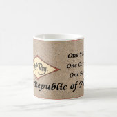 Die Republik Playa auf Toes Beach Sand Kaffeetasse (Mittel)