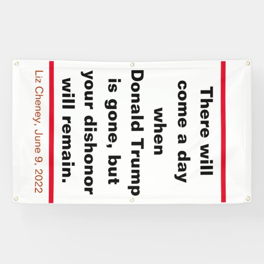 Die Republikaner, Ihre Ehrerbietung wird Cheney Zi Banner (Horizontal)