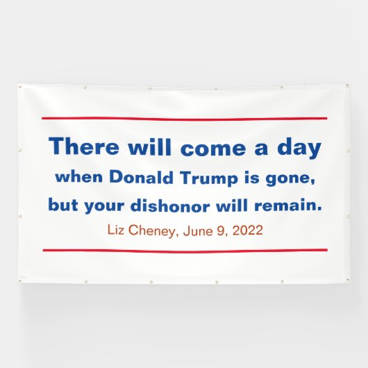 Die Republikaner, Ihre Ehrerbietung wird Cheney Zi Banner (Horizontal)