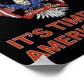 Die Republikaner wählen Trump 2024 America First W Poster (Ecke)