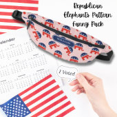 Die republikanischen Elefanten-Muster für rote Str Bauchtasche