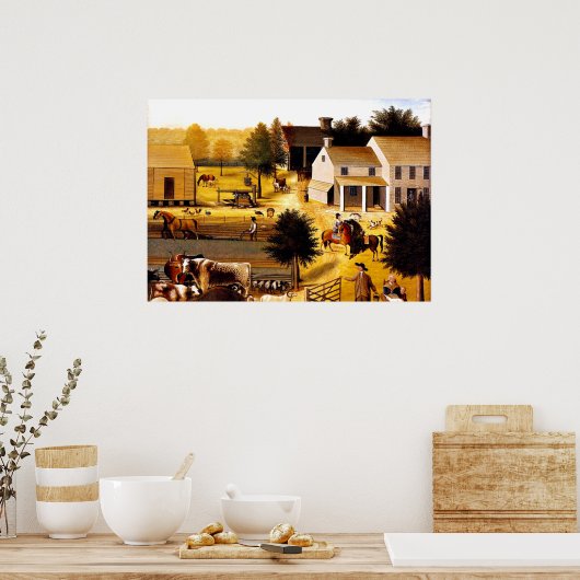 Die Residenz von David Twining - Edward Hicks Poster (Küche)