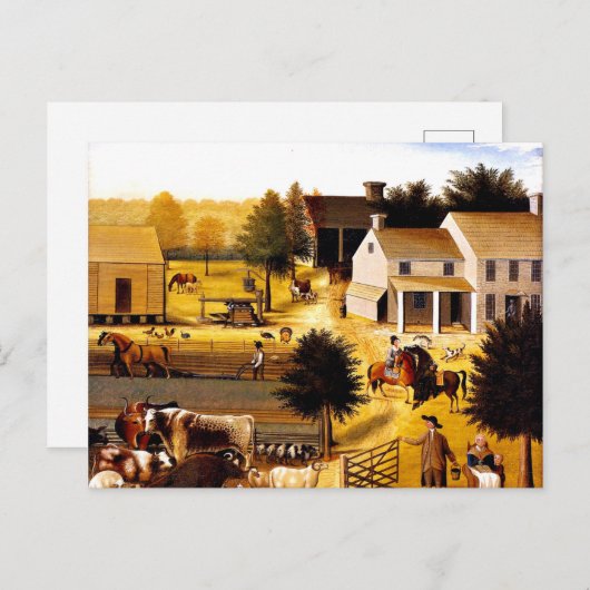 Die Residenz von David Twining - Edward Hicks Postkarte (Vorne/Hinten)