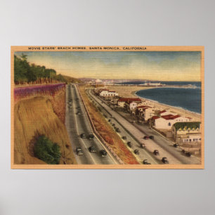 Die Residenzen der Filmstars am Strand Poster