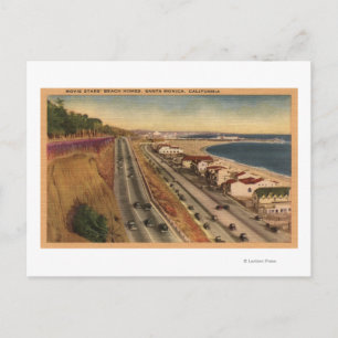 Die Residenzen der Filmstars am Strand Postkarte